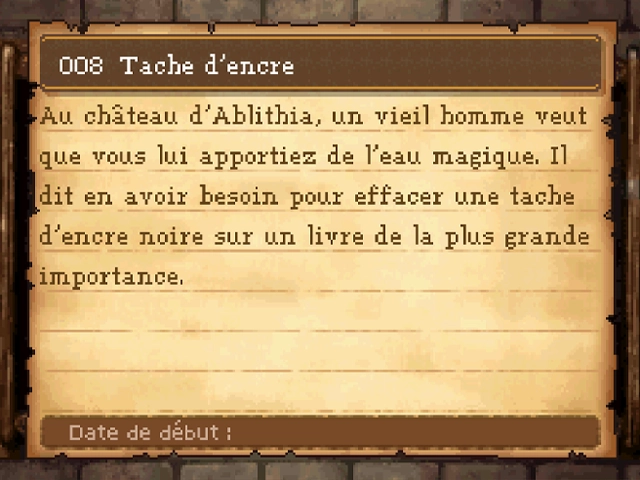 Quête : Tache d'encre